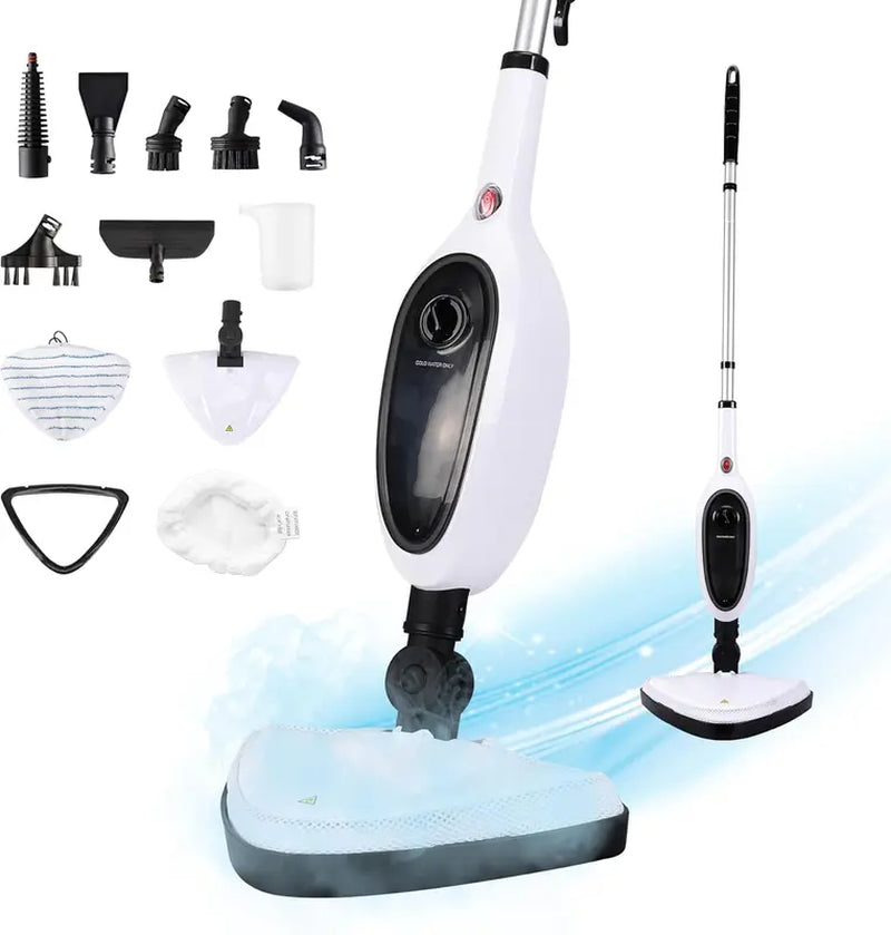 Steam Mop,Floor Steamers for Hardwood and Tile, 10-In-1 Detachable Multi-Purpose Cleaning,7M Cord,Suitable for Bedroom、Living Room,Carpets、Sofas, Electric Mop