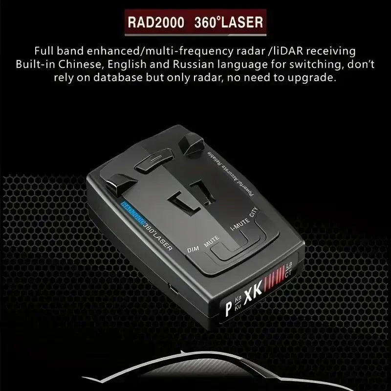 RAD2000 Car Radar Detector for Summer, Car Accessories, Radar Velocimeter with LED Display, 12V Speed Lidar Detector, Voice Alert Car Radar Speedometer, Car Repair Tool, Auto Accessories, Car Accessories